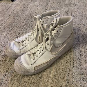 White Nike Blazer Mid Size 10
